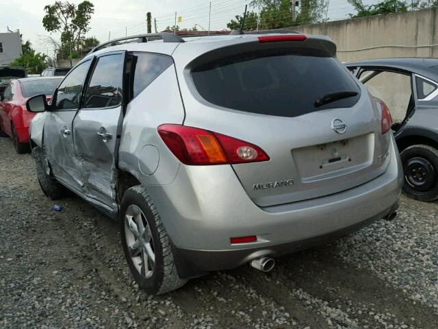 JN8AZ18W89W129661 - 2009 NISSAN MURANO S GRAY photo 3