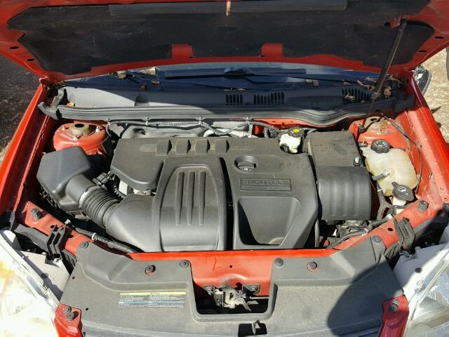 1G1AL55F077360577 - 2007 CHEVROLET COBALT RED photo 7