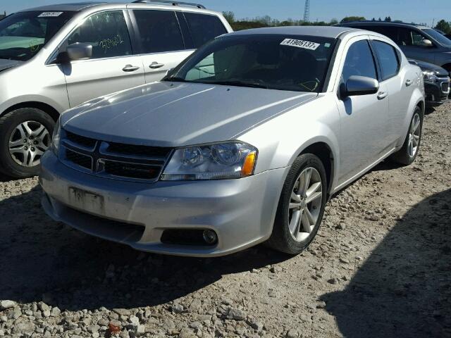 1C3CDZCB7CN259938 - 2012 DODGE AVENGER SX SILVER photo 2