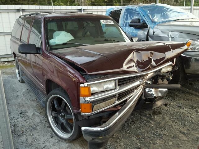 1GBEC16R0XJ438504 - 1999 CHEVROLET SUBURBAN MAROON photo 1