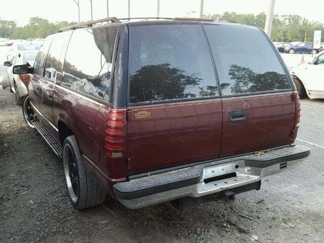 1GBEC16R0XJ438504 - 1999 CHEVROLET SUBURBAN MAROON photo 3