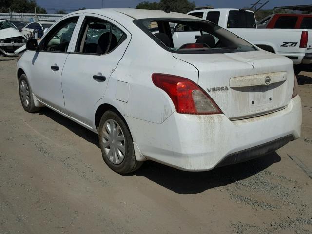 3N1CN7AP1FL948912 - 2015 NISSAN VERSA S WHITE photo 3