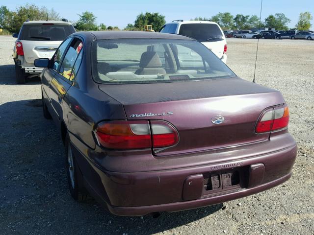 1G1NE52J0XY127720 - 1999 CHEVROLET MALIBU LS BURGUNDY photo 3