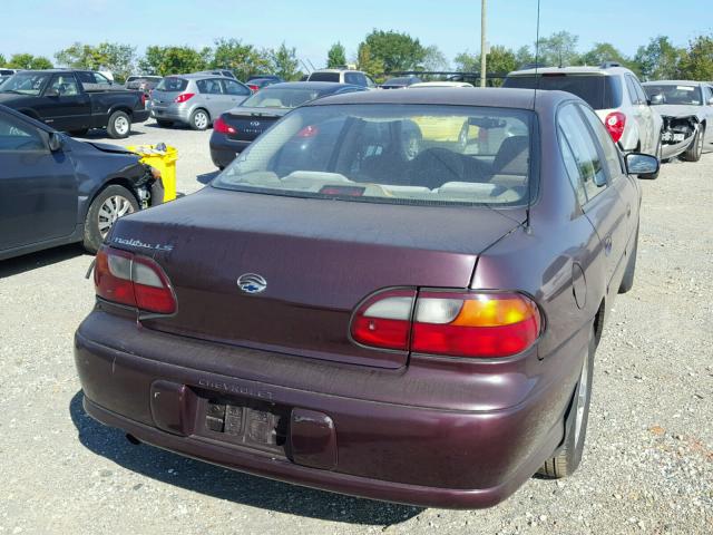1G1NE52J0XY127720 - 1999 CHEVROLET MALIBU LS ბურგუნდია ფოტო 4
