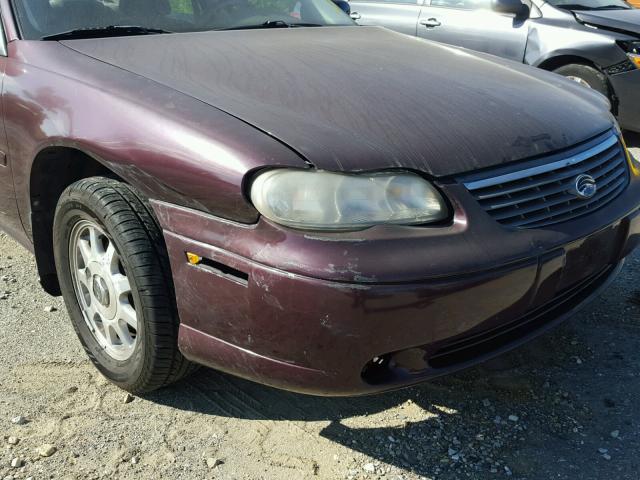 1G1NE52J0XY127720 - 1999 CHEVROLET MALIBU LS ბურგუნდია ფოტო 9