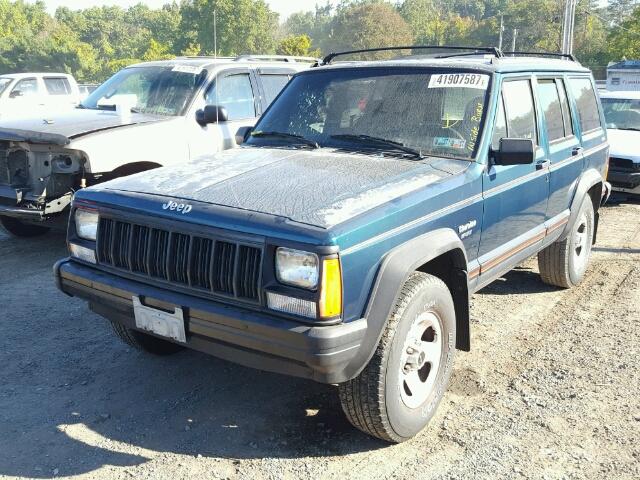 1J4FJ68SXTL148671 - 1996 JEEP CHEROKEE S GREEN photo 2