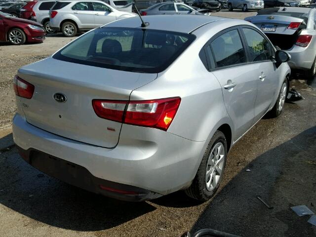KNADM4A39E6404437 - 2014 KIA RIO LX Արծաթագույն լուսանկար 4