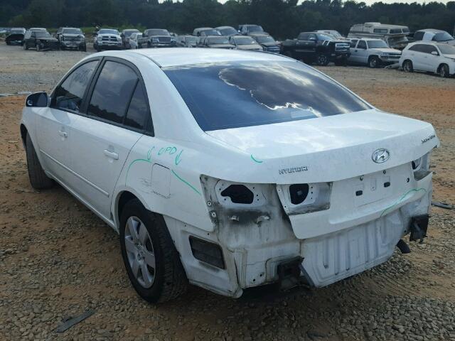 5NPET46CX7H205800 - 2007 HYUNDAI SONATA WHITE photo 3