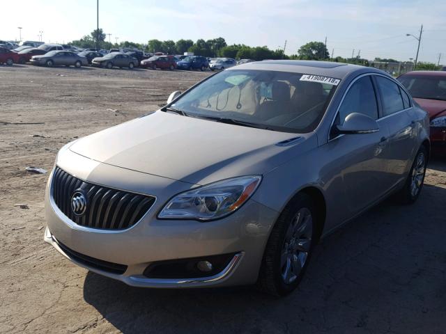 2G4GK5EX4G9189310 - 2016 BUICK REGAL GOLD photo 2