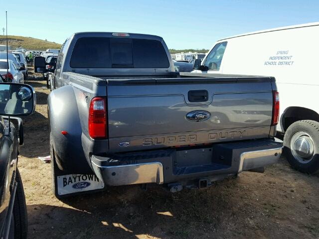 1FT8W3DT8EEB11672 - 2014 FORD F350 SUPER GRAY photo 3