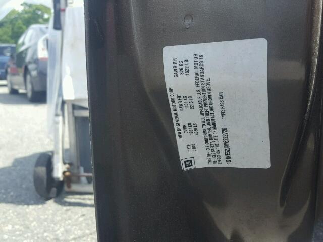 1G1NE52J9Y6222726 - 2000 CHEVROLET MALIBU LS ნაცრისფერი ფოტო 10