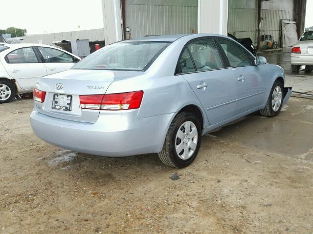 5NPET46C47H196009 - 2007 HYUNDAI SONATA GLS BLUE photo 4