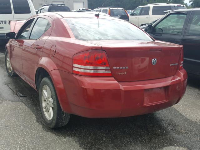 1B3CC1FB9AN175579 - 2010 DODGE AVENGER EX RED photo 3