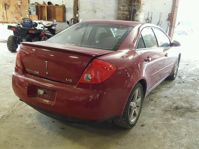 1G2ZG58N174264304 - 2007 PONTIAC G6 RED photo 4