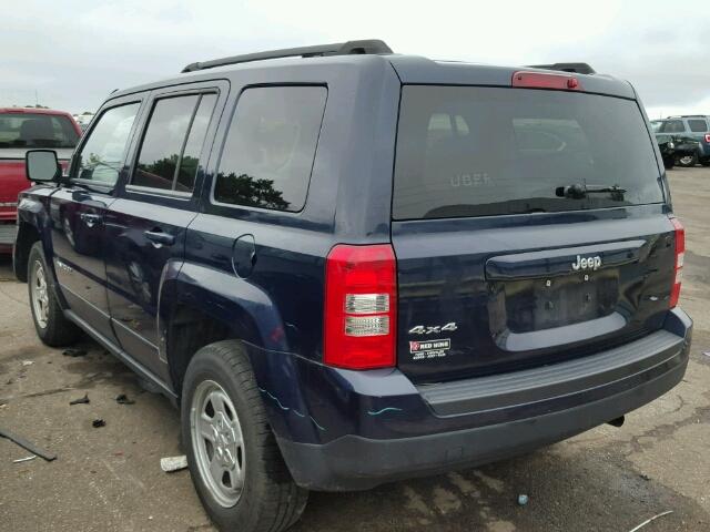 1C4NJRBB1FD214227 - 2015 JEEP PATRIOT BLUE photo 3