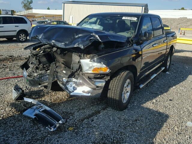 1D7RB1CT4BS635085 - 2011 DODGE RAM 1500 BLACK photo 2