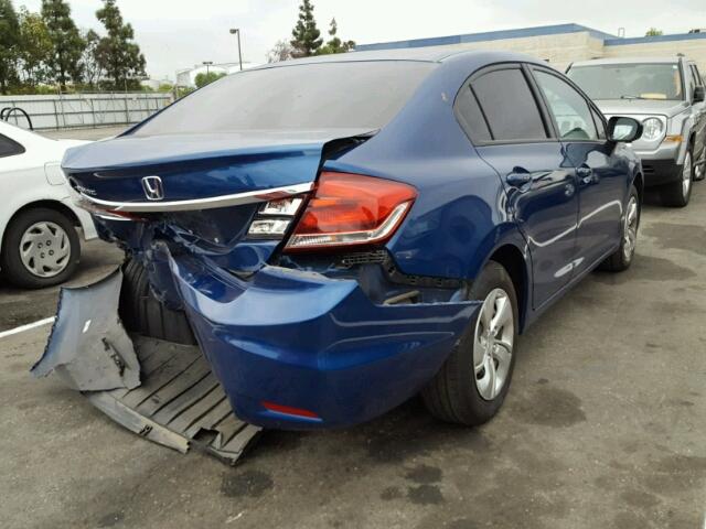 2HGFB2F56FH562901 - 2015 HONDA CIVIC LX BLUE photo 4