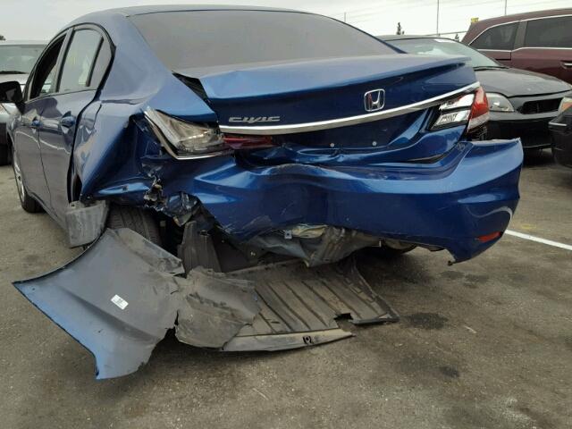 2HGFB2F56FH562901 - 2015 HONDA CIVIC LX BLUE photo 9