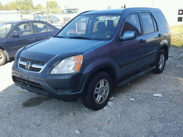 JHLRD78842C818981 - 2002 HONDA CR-V EX BLUE photo 2