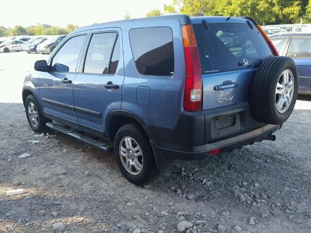 JHLRD78842C818981 - 2002 HONDA CR-V EX BLUE photo 3