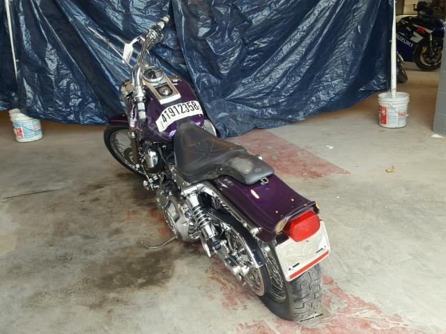 1HD1GEV122Y320552 - 2002 HARLEY-DAVIDSON FXDWG PURPLE photo 3