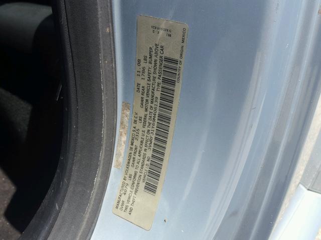 3VWRF31Y69M406139 - 2009 VOLKSWAGEN NEW BEETLE Mavi foto 10