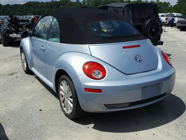 3VWRF31Y69M406139 - 2009 VOLKSWAGEN NEW BEETLE Mavi foto 3