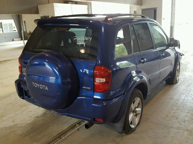 JTEHD20V350044012 - 2005 TOYOTA RAV4 BLUE photo 4