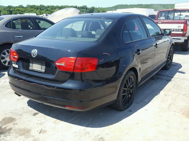 3VW2K7AJ5CM384343 - 2012 VOLKSWAGEN JETTA BASE Սև լուսանկար 4