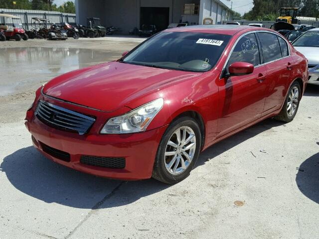 JNKCV61E99M311474 - 2009 INFINITI G37 BASE RED photo 2