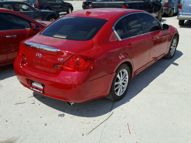 JNKCV61E99M311474 - 2009 INFINITI G37 BASE RED photo 4