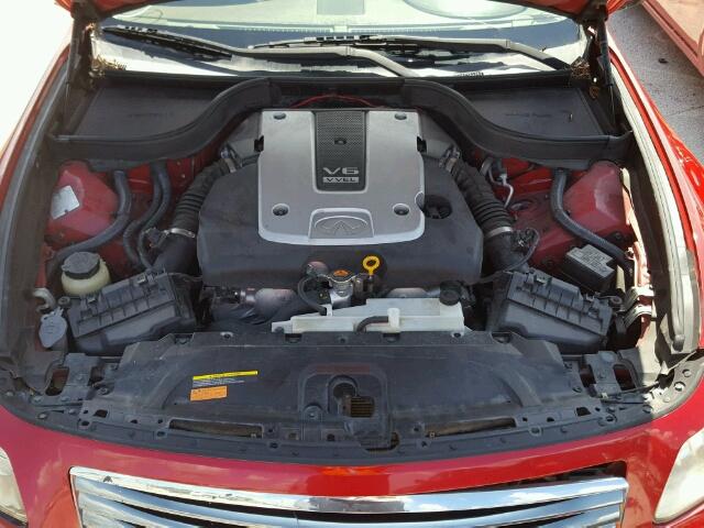 JNKCV61E99M311474 - 2009 INFINITI G37 BASE RED photo 7