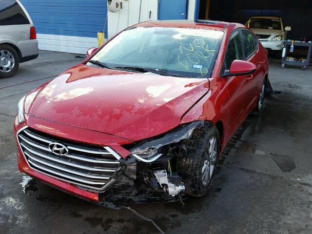 5NPD84LF5HH194024 - 2017 HYUNDAI ELANTRA SE RED photo 2