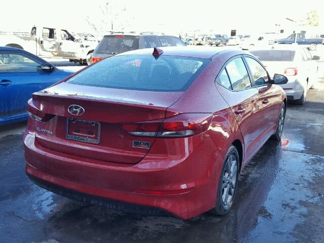 5NPD84LF5HH194024 - 2017 HYUNDAI ELANTRA SE RED photo 4