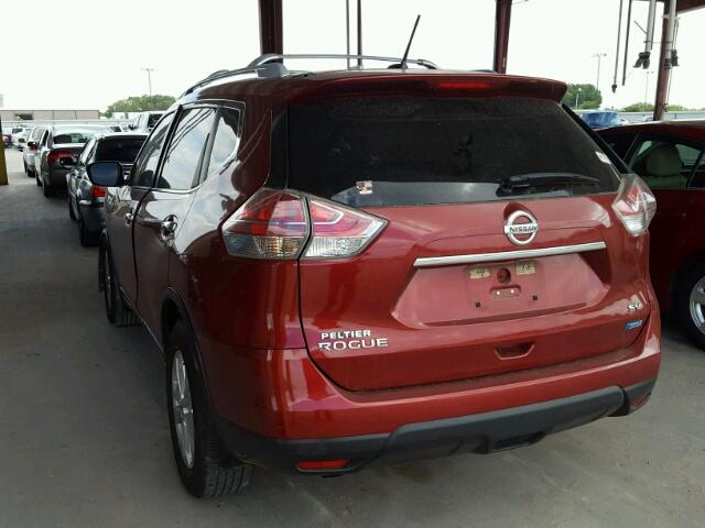 5N1AT2MTXEC777279 - 2014 NISSAN ROGUE S RED photo 3