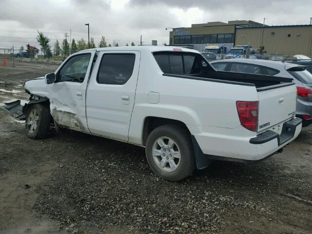 5FPYK1F57AB502584 - 2010 HONDA RIDGELINE WHITE photo 3