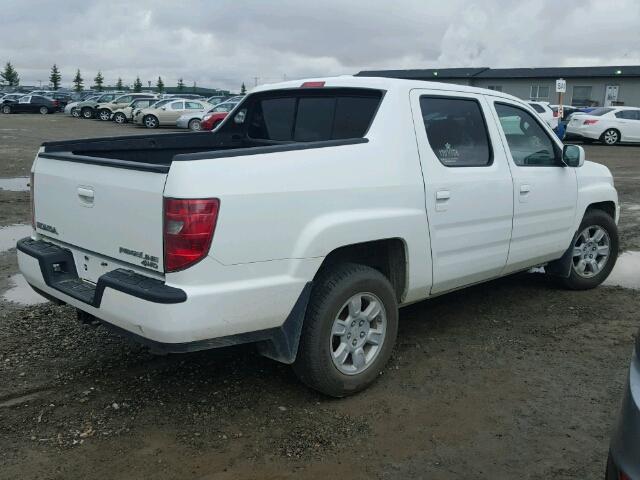 5FPYK1F57AB502584 - 2010 HONDA RIDGELINE WHITE photo 4