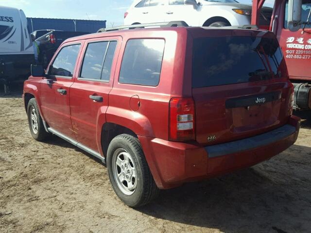 1J8FT28W87D399435 - 2007 JEEP PATRIOT RED photo 3