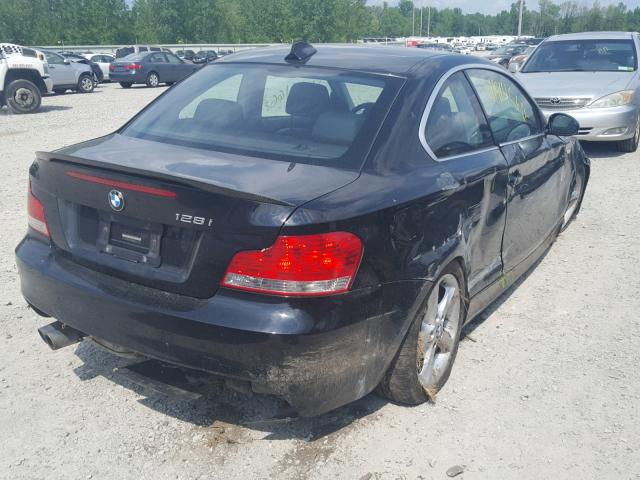 WBAUP73579VF07524 - 2009 BMW 128 I BLACK photo 4