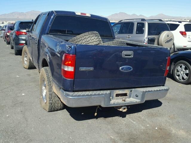 1FTPW14504KC60532 - 2004 FORD F150 SUPER BLUE photo 3