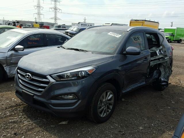 KM8J3CA48HU350197 - 2017 HYUNDAI TUCSON LIM GRAY photo 2