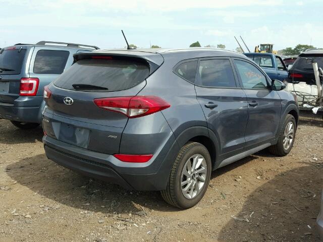 KM8J3CA48HU350197 - 2017 HYUNDAI TUCSON LIM GRAY photo 4