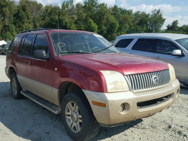 4M2ZU86K84UJ20138 - 2004 MERCURY MOUNTAINEE MAROON photo 1