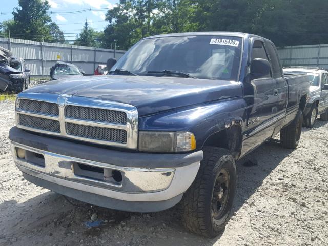 3B7HF13Z1YG151437 - 2000 DODGE RAM 1500 BLUE photo 2