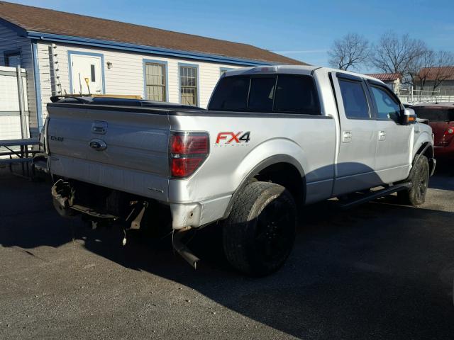 1FTFW1EF1DFB78238 - 2013 FORD F150 SILVER photo 4