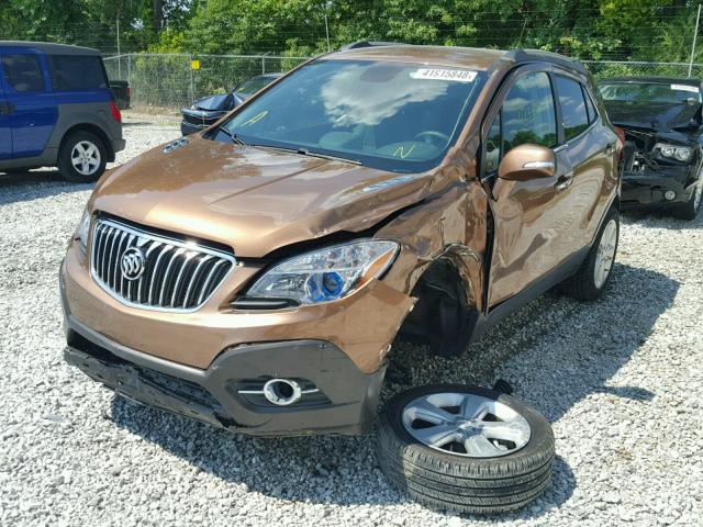 KL4CJBSB0GB574093 - 2016 BUICK ENCORE CON BROWN photo 2