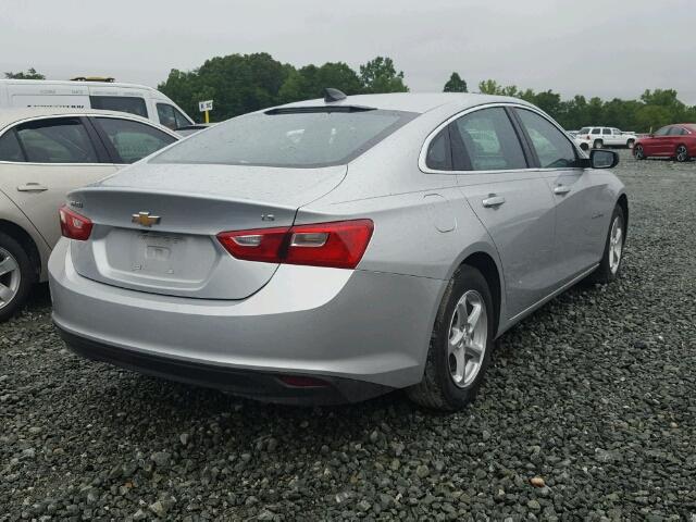 1G1ZB5STXGF296568 - 2016 CHEVROLET MALIBU LS ვერცხლისფერი ფოტო 4