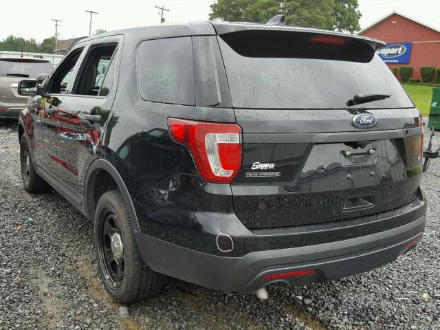 1FM5K8AR2HGE42384 - 2017 FORD EXPLORER P BLACK photo 3