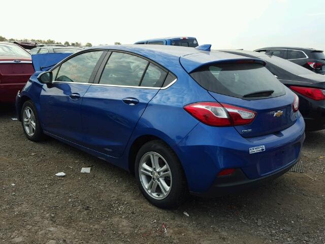 3G1BE6SM0HS579811 - 2017 CHEVROLET CRUZE LT BLUE photo 3