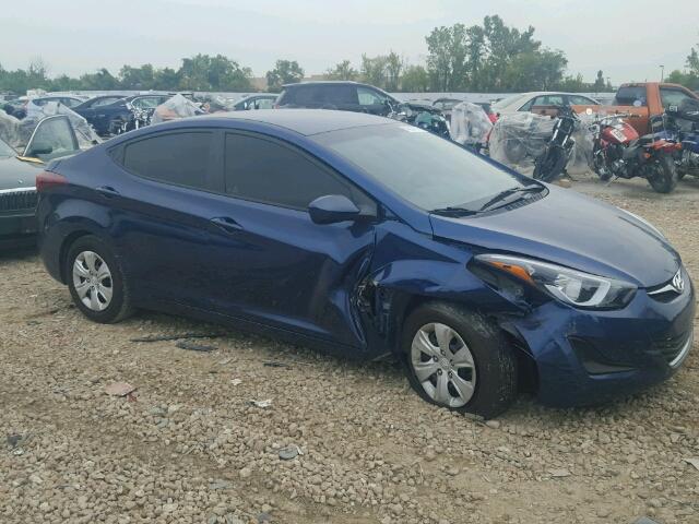 5NPDH4AE7GH741013 - 2016 HYUNDAI ELANTRA SE BLUE photo 1